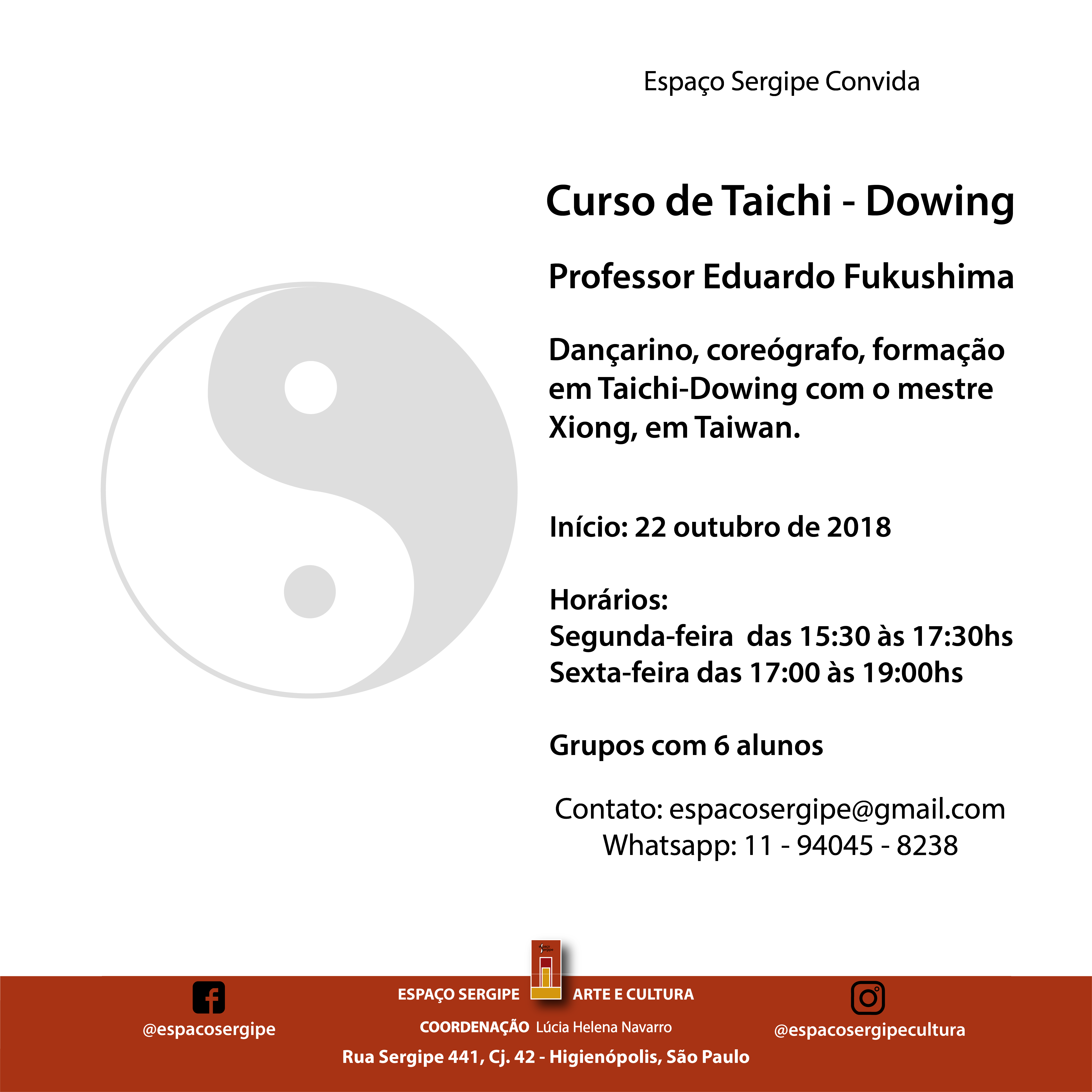 Curso de Taichi-Dowing com Eduardo Fukushima 2018