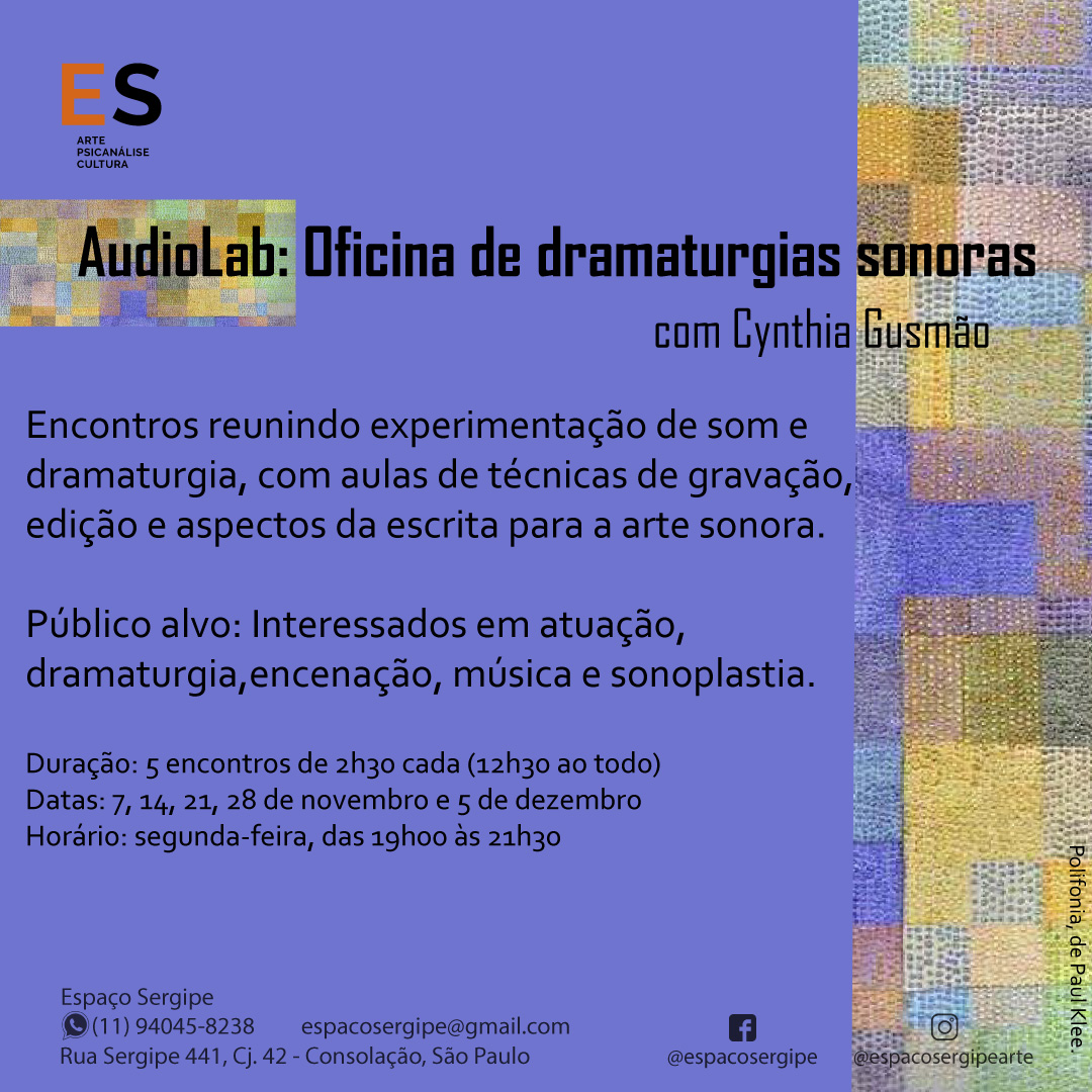 AudioLab: Oficina de dramaturgias sonoras